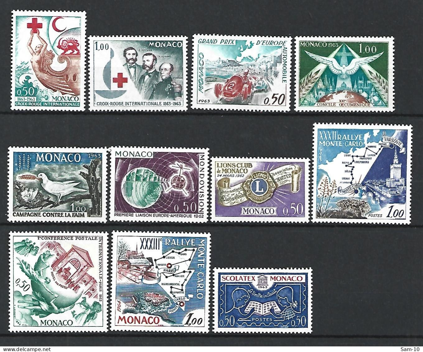 Timbre De Monaco Neuf ** N 607 / 617 - Unused Stamps