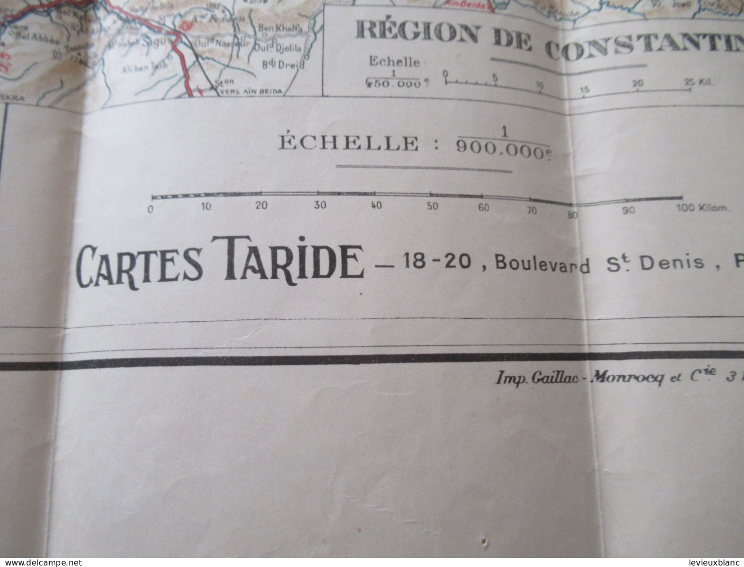 Carte Ancienne Taride /ALGERIE/ Régions D'Alger, De Constantine /Vers 1920-1950       PGC557 - Tourism