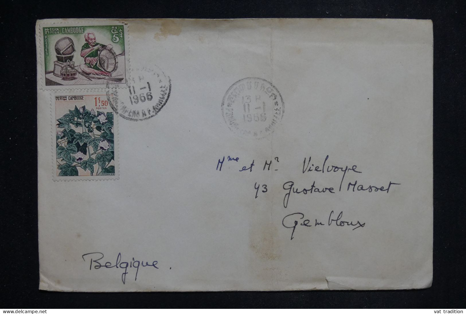 CAMBODGE - Enveloppe Pour La France En 1966  - L 150801 - Cambodia