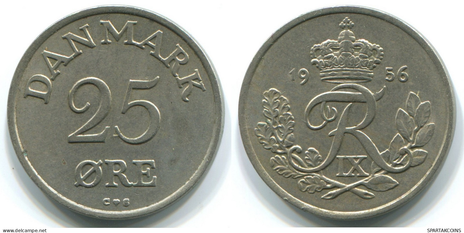 25 ORE 1956 DENMARK Coin #WW1024.U.A - Denmark