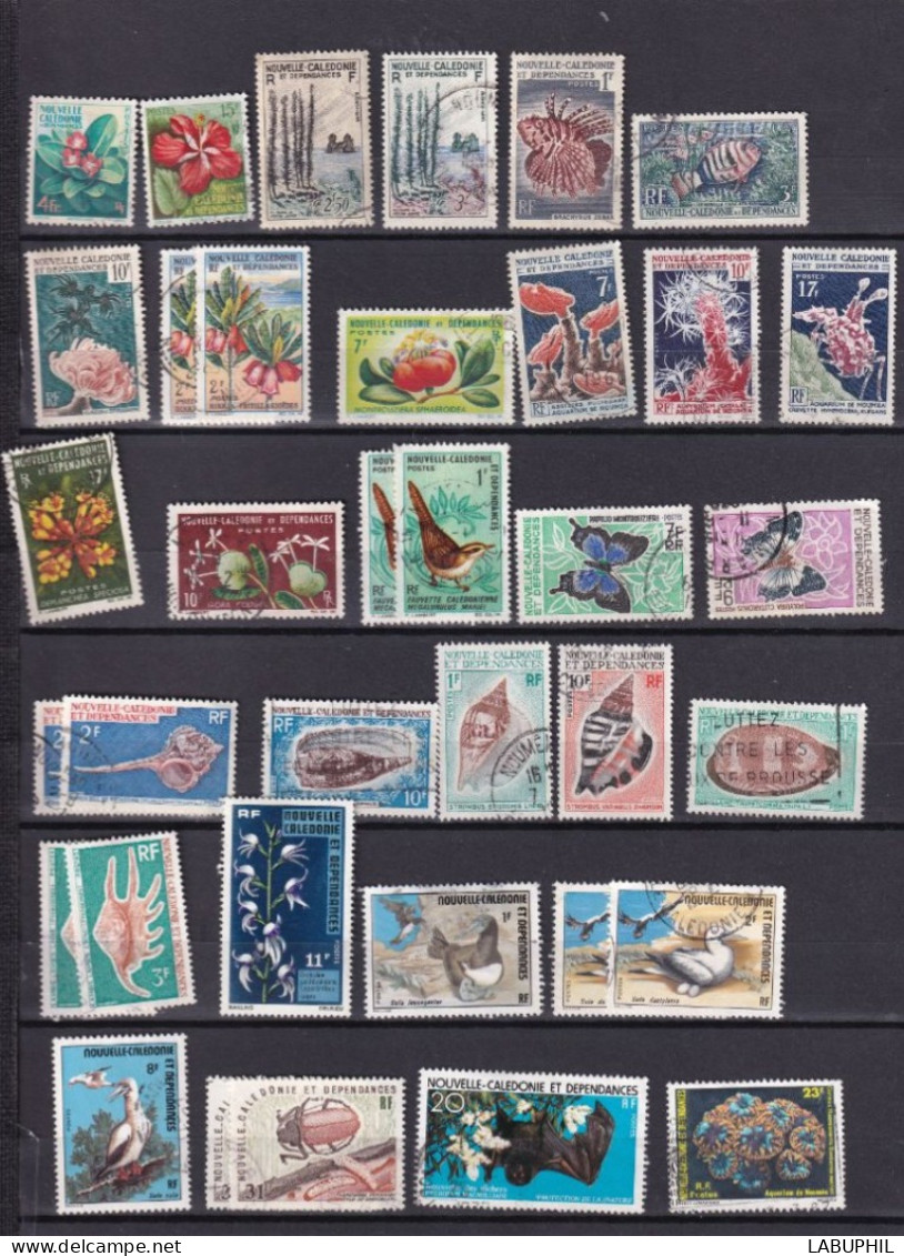 NOUVELLE CALEDONIE Lot Oblitéréfaune Et Flore 2 Scann - Used Stamps