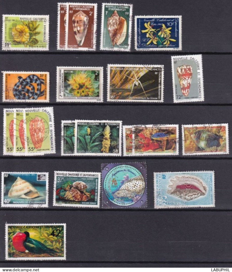 NOUVELLE CALEDONIE Lot Oblitéréfaune Et Flore 2 Scann - Used Stamps