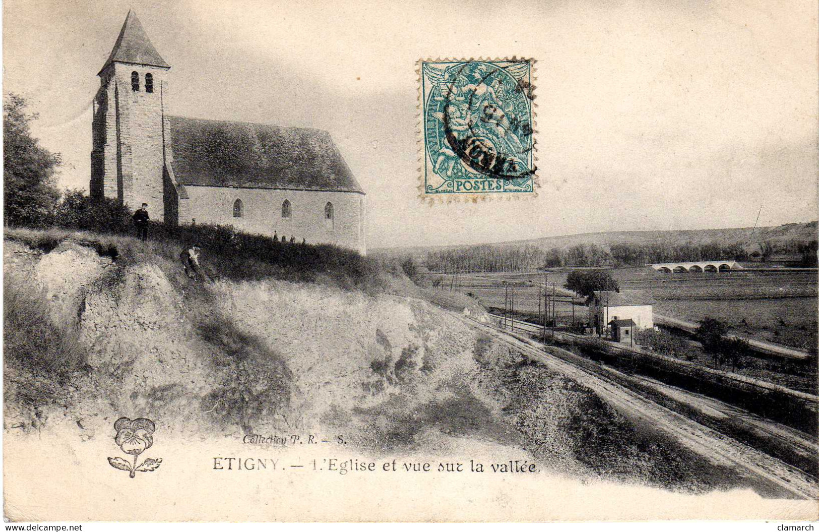 YONNE-Etigny-L'Eglise Et Vue Sur La Vallée - PRS - Veron