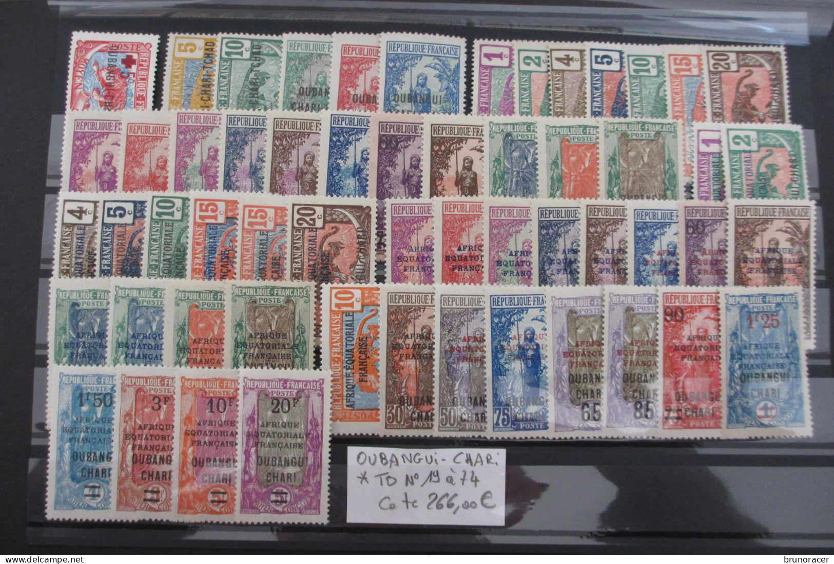 COLONIES OUBANGUI N°19 à 74 NEUF* TB COTE 266 EUROS VOIR SCANS - Unused Stamps