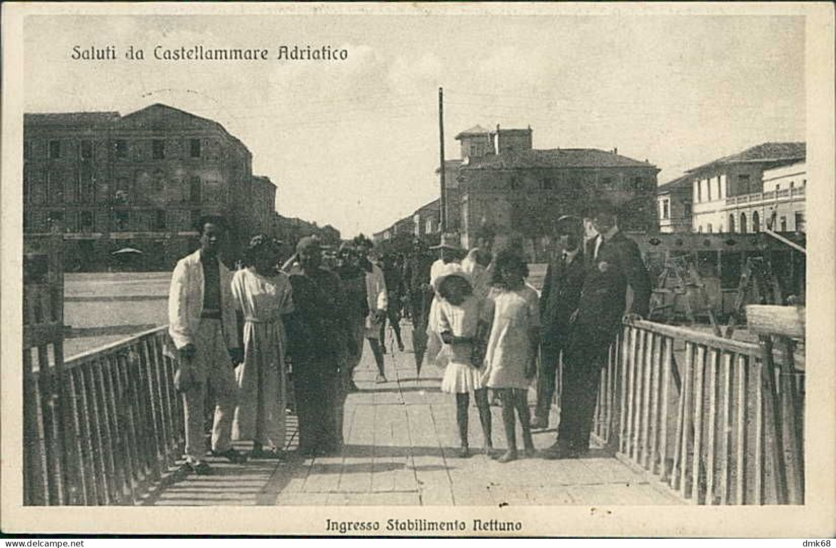 CASTELLAMMARE ADRIATICO ( PESCARA ) INGRESSO STABILIMENTO NETTUNO - EDIZIONE DELLERNIA - SPEDITA 1920 (20306) - Pescara