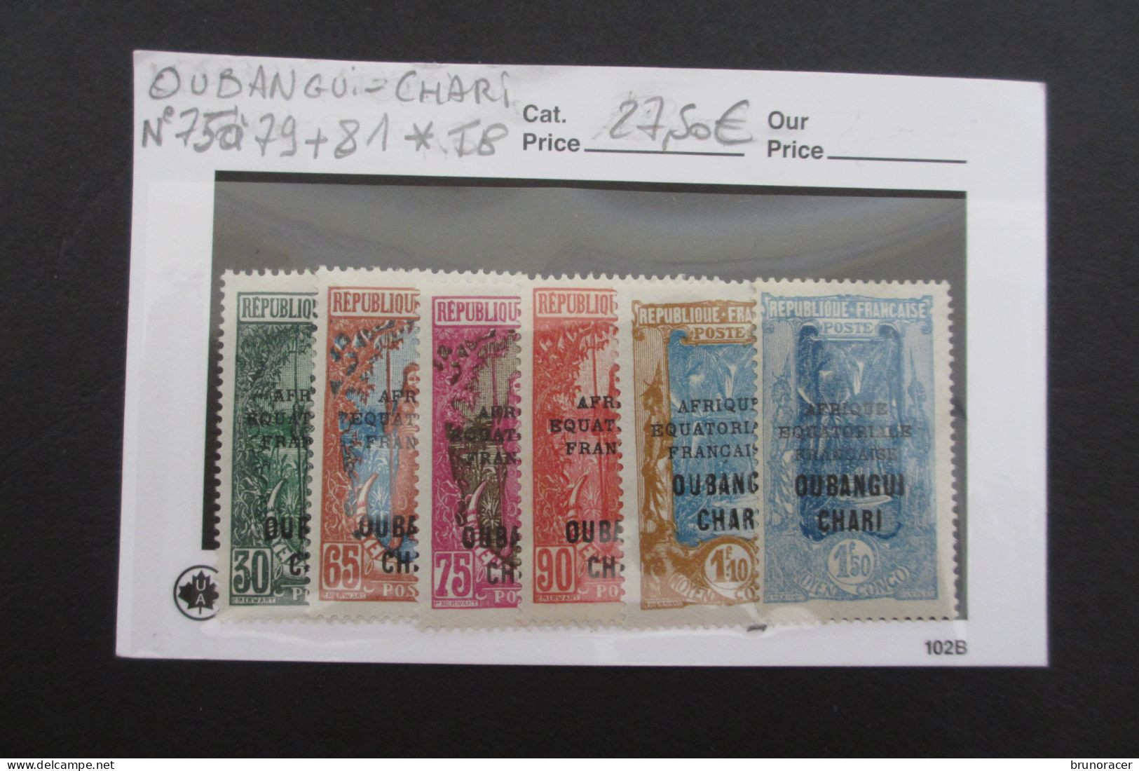 COLONIES OUBANGUI N°75 à 79/81 NEUF* TB COTE 27,50 EUROS VOIR SCANS - Unused Stamps