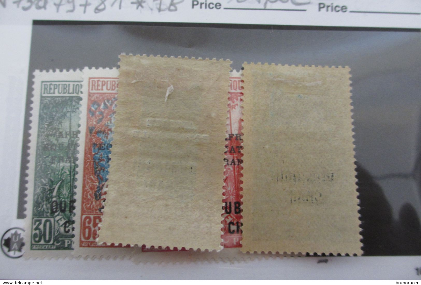 COLONIES OUBANGUI N°75 à 79/81 NEUF* TB COTE 27,50 EUROS VOIR SCANS - Unused Stamps