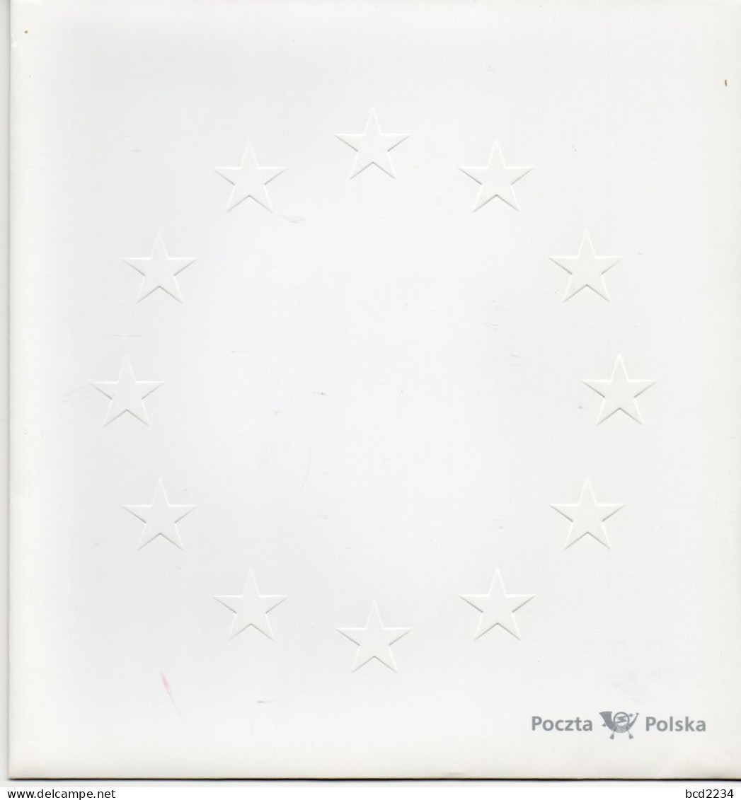 POLAND 2011 POLISH POST OFFICE LIMITED EDITION FOLDER: POLISH PRESIDENCY EU COUNCIL EUROPEAN UNION & STARS ENVELOPE - Instituciones Europeas