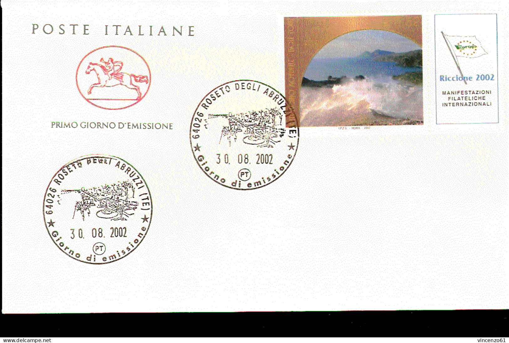 2002 ANNULLO FDC UNESCO. Il Patrimonio Mondiale. Italia. Emissione Congiunta Con ONU Ginevra. ISOLE EOLIE - UNESCO