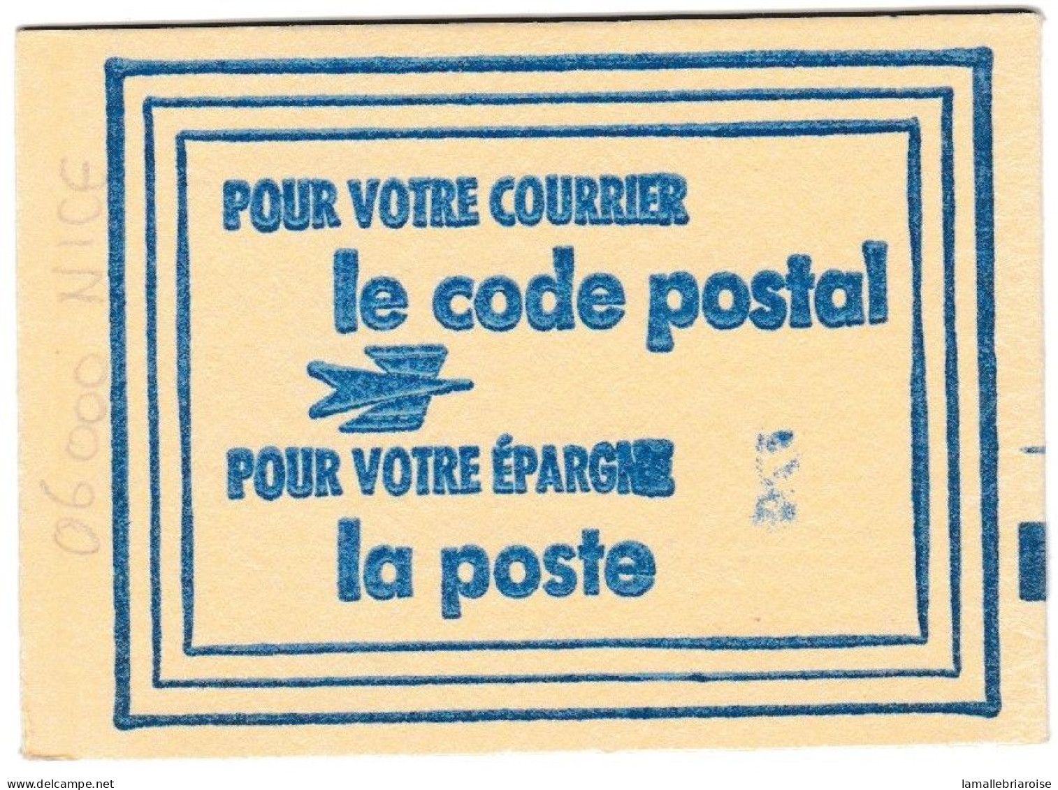 Carnet Code Postal, 06000 Nice, Vignettes Roses, Variété Tache Sur La Couverture - Blocks & Sheetlets & Booklets