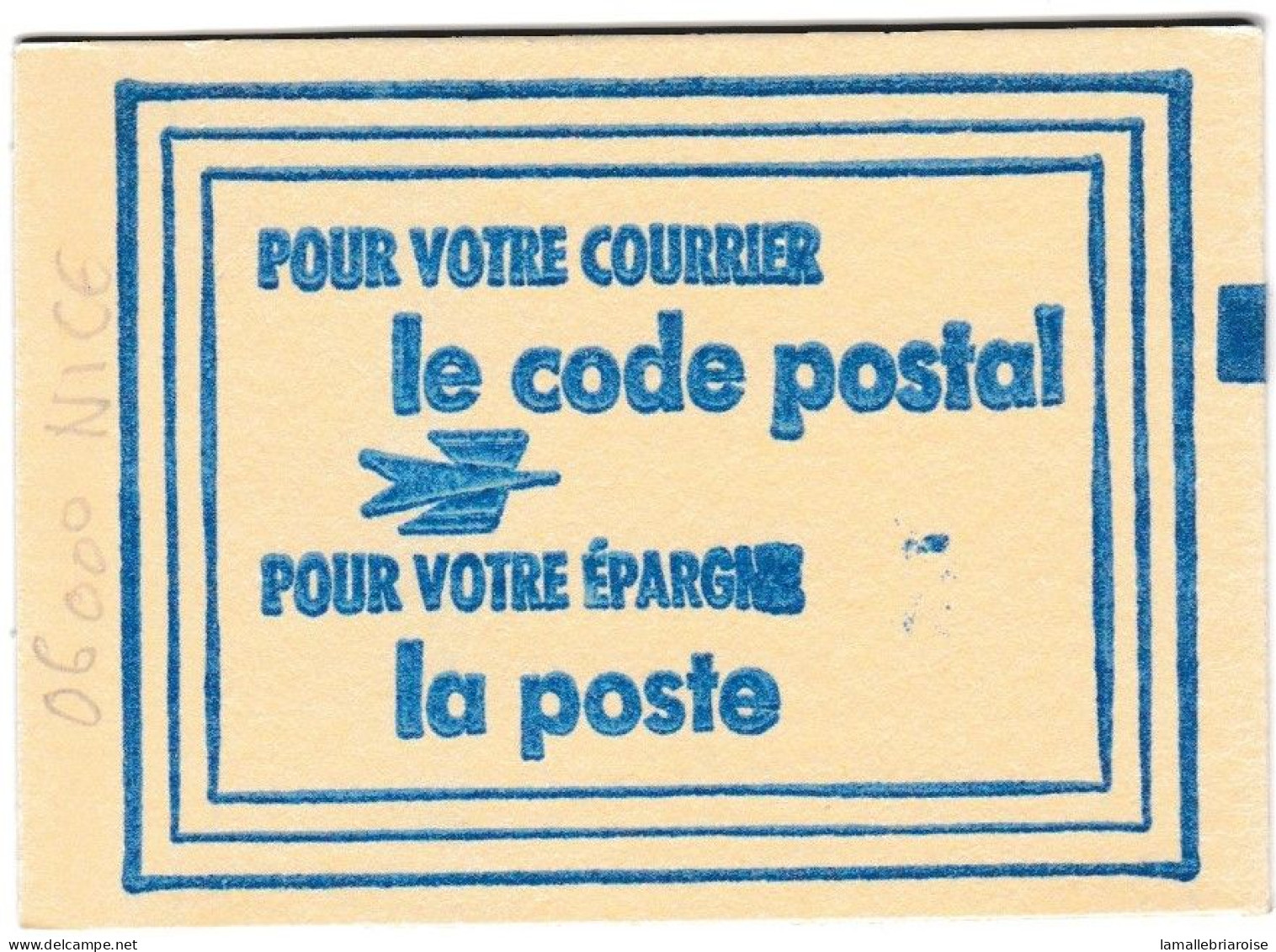 Carnet Code Postal, 06000 Nice, Vignettes Roses, Variété Tache Sur La Couverture - Bmoques & Cuadernillos