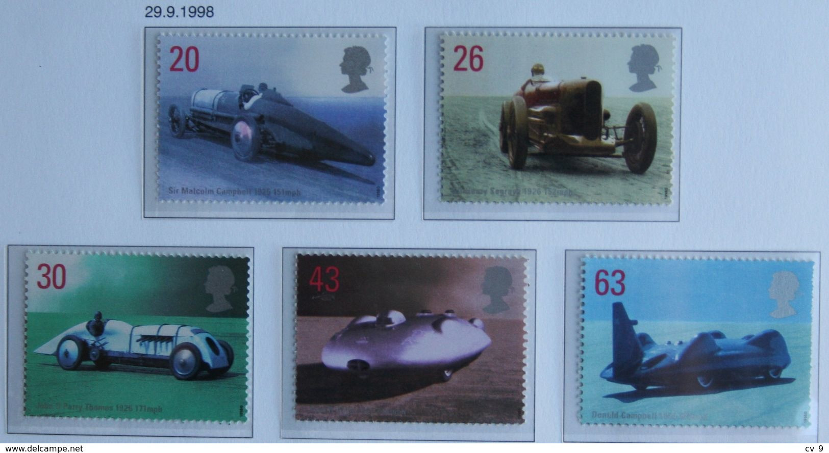 Car Science Velocity Physics (Mi 1767-1771) 1998 POSTFRIS MNH ** ENGLAND GRANDE-BRETAGNE GB GREAT BRITAIN - Unused Stamps