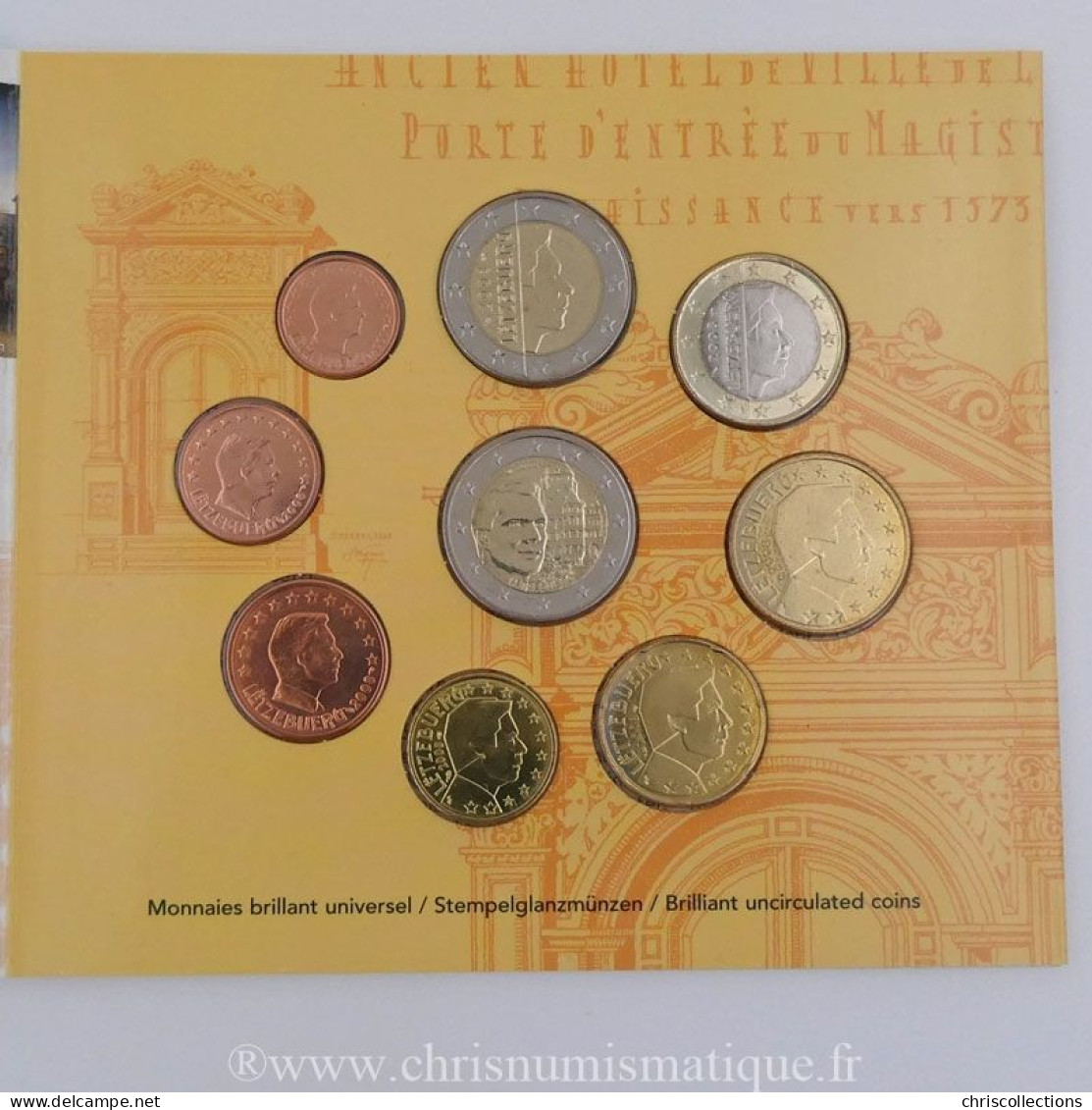 Euro, Luxembourg , Coffret BU 2008 - Luxemburgo