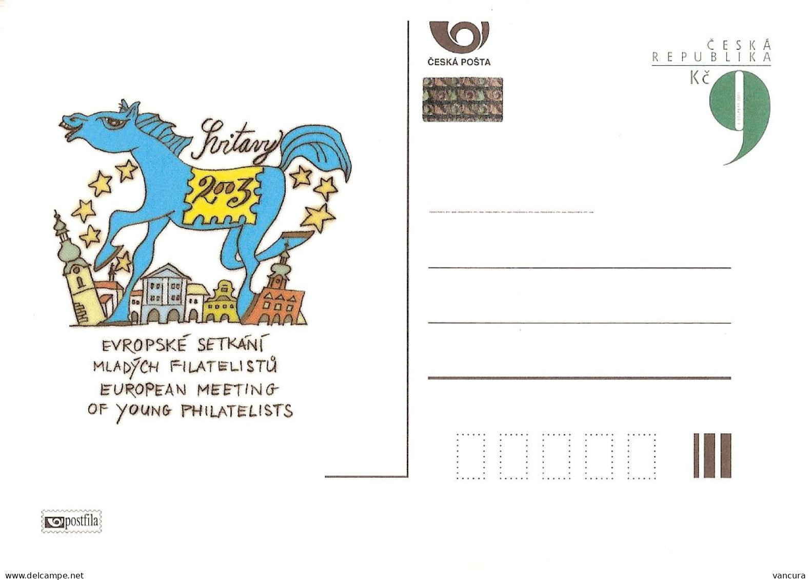 CDV A 90 Czech Republic Svitavy Stamp Exhibition 2003 Horse Zwittau - Cartoline Postali