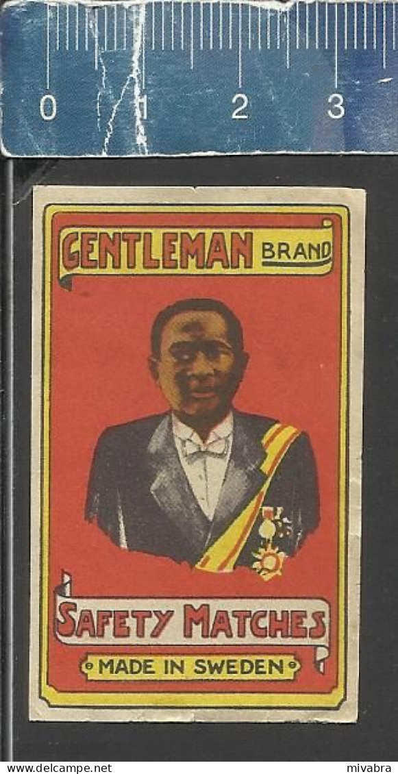 GENTLEMAN BRAND  - OLD MATCHBOX LABEL MADE IN SWEDEN - Matchbox Labels