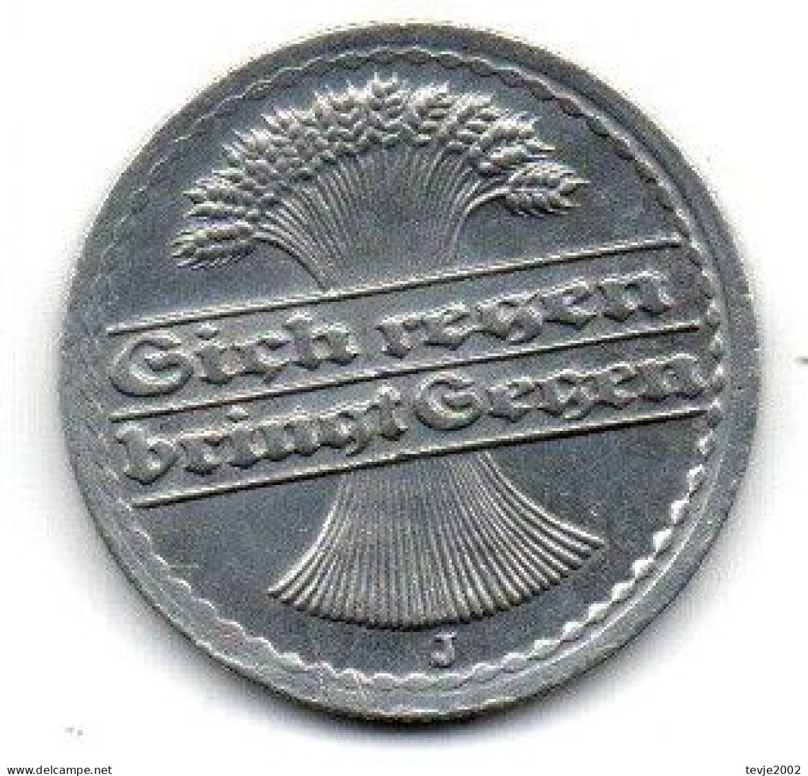 Deutsches Reich - 50 Reichspfennig - 1919 J - Gebraucht Used - 50 Renten- & 50 Reichspfennig