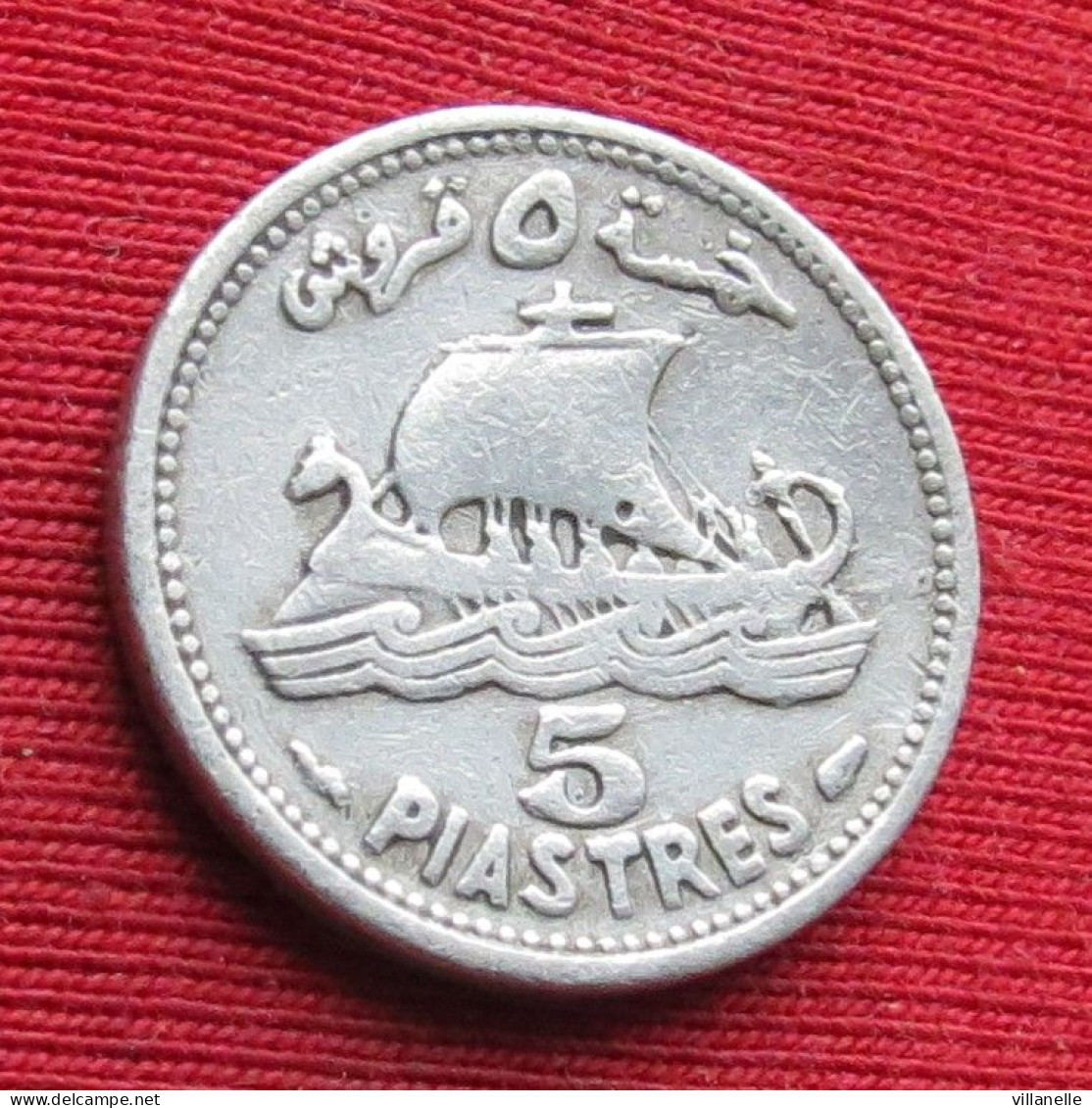 Lebanon 5 Piastres 1952 Liban Libano Libanon #2 W ºº - Libano