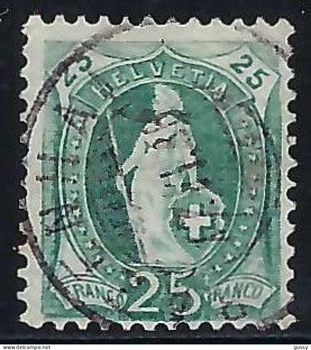 SUISSE 1882-1904: Le ZNr. 67Aa, B Obl. CAD "Bazenheid, SG" - Usati