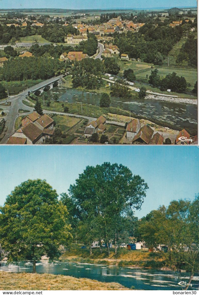 2 CPSM 70 MONTBOZON VUE AERIENNE LE CAMPING LE PONT - Montbozon