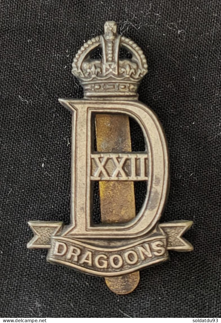 Insigne De Casquette Militaire 22e Dragons - 1939-45