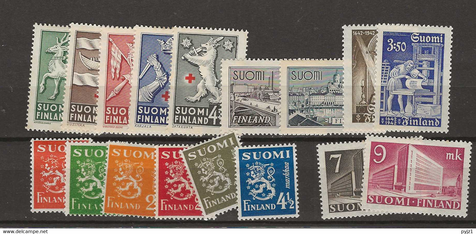 1942 MH Finland Year Collection According To Michel - Neufs