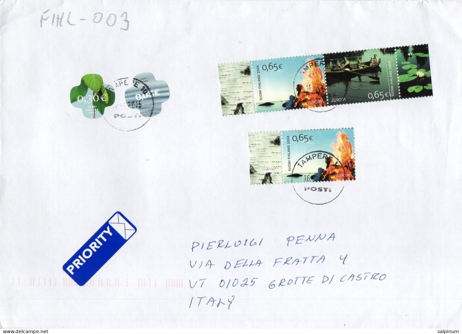 Philatelic Envelope With Stamps Sent From FINLAND To ITALY - Brieven En Documenten