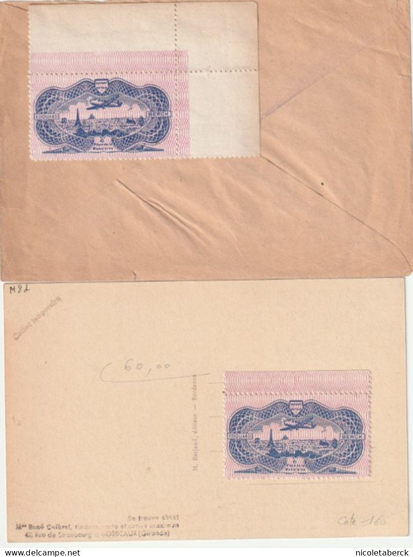 Pétain, N° 521A/B, Lettre Recommandée D'Arpajon + Enveloppe Salon De Marine + Carte Photo Maxima. Collection BERCK. - 1941-42 Pétain