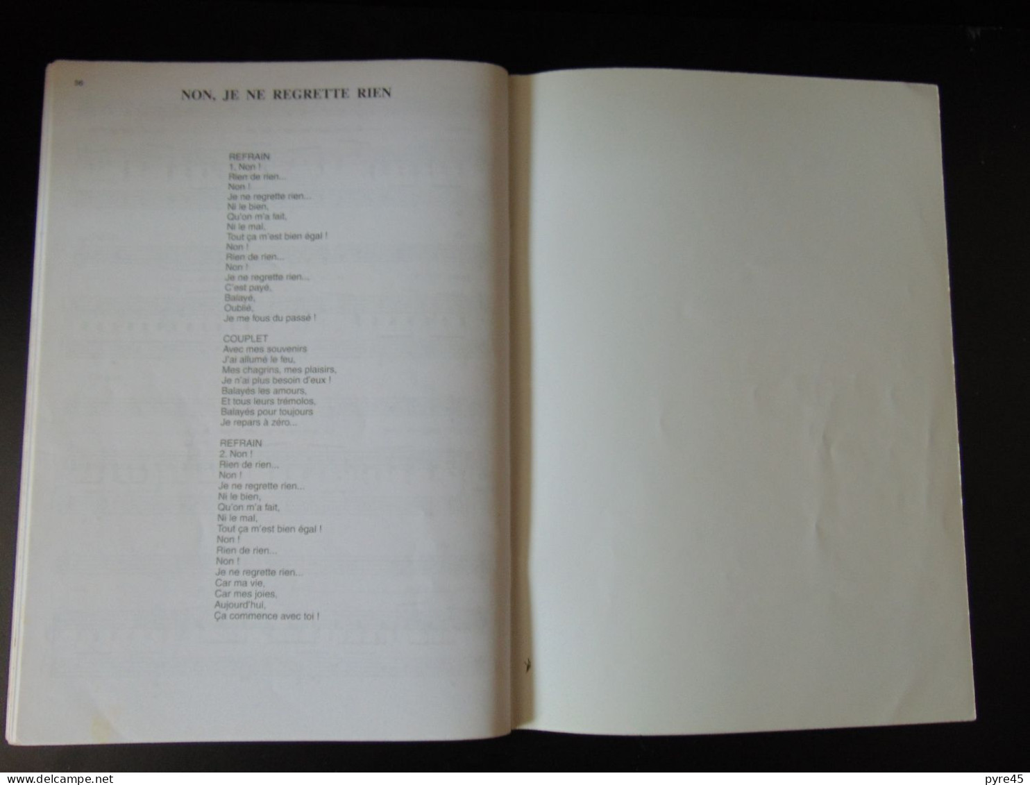 Partition " Top Edith Piaf " Paroles Et Musique Avec Accompagnement Piano, 56 Pages, 1998 - Partitions Musicales Anciennes