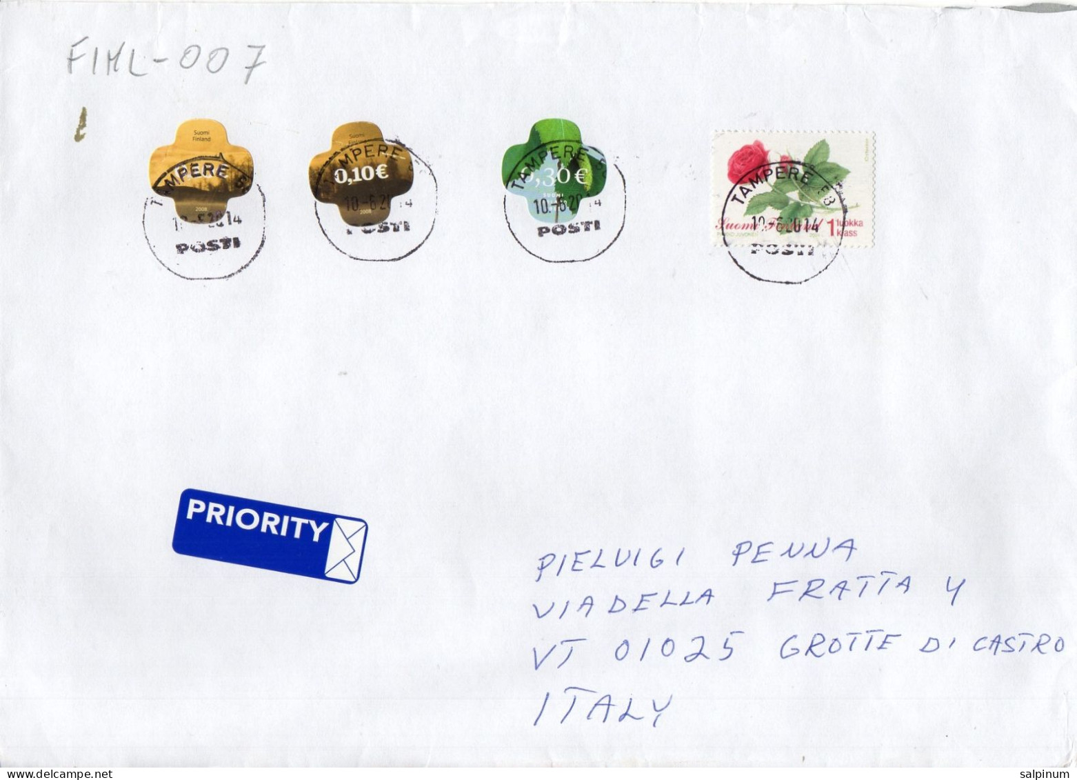 Philatelic Envelope With Stamps Sent From FINLAND To ITALY - Lettres & Documents
