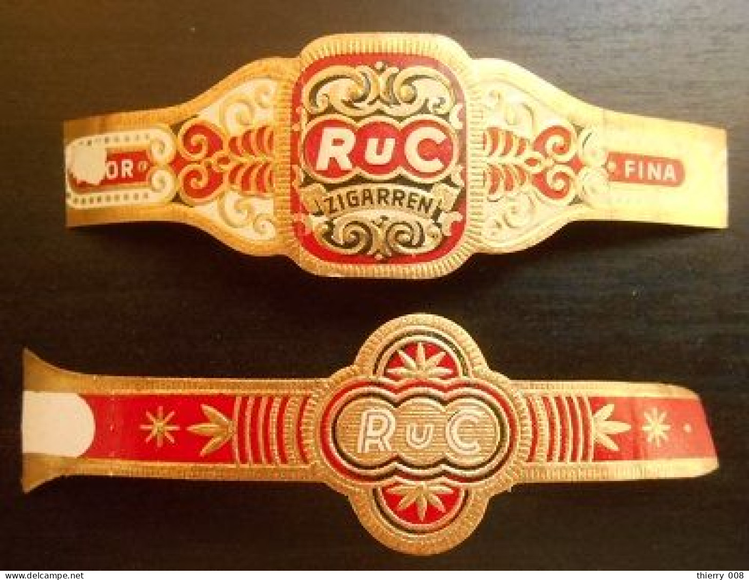 P18 Bague Bagues Cigare Cigares  RUC  2 Pièces - Cigar Bands