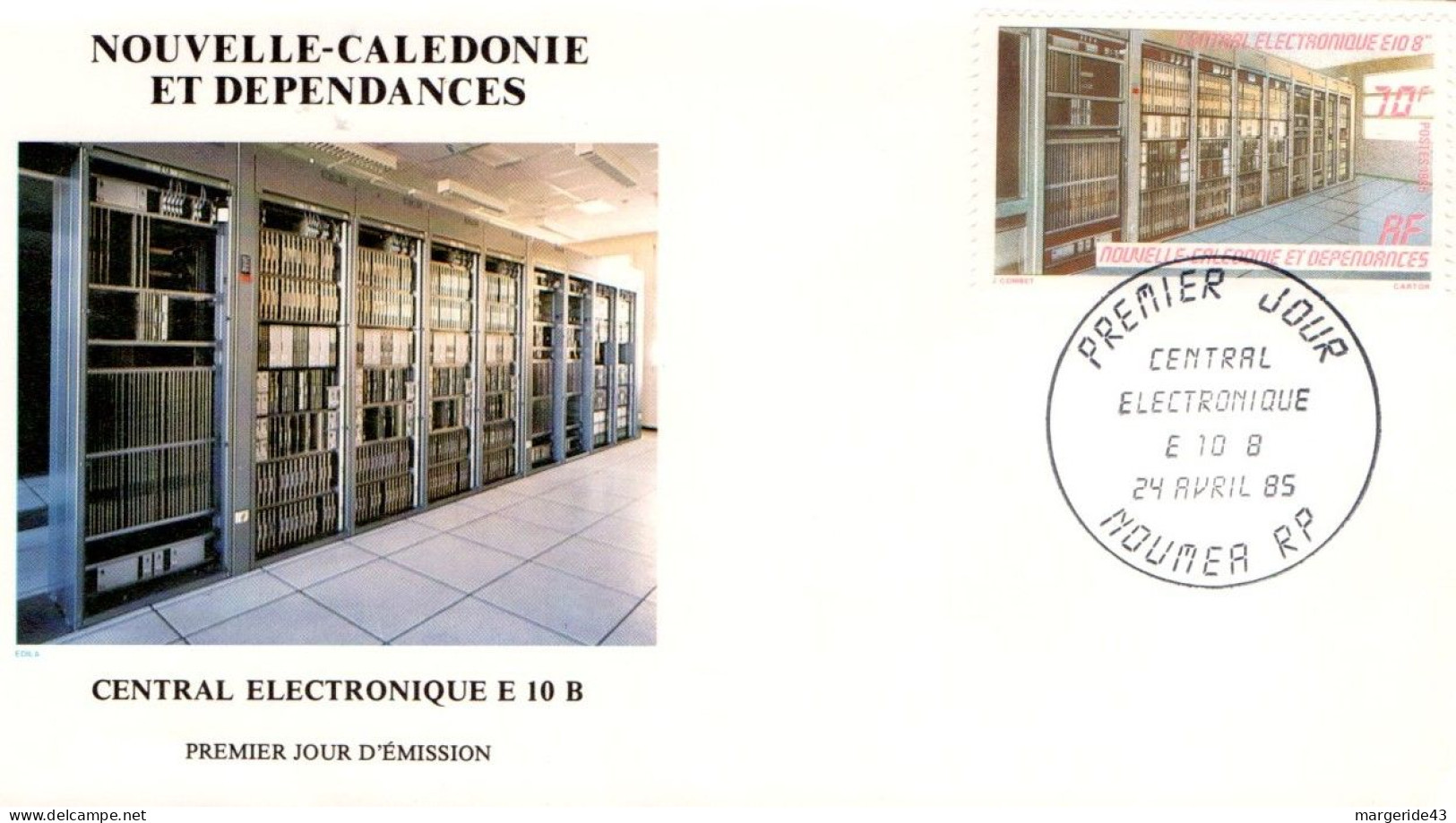 NOUVELLE CALEDONIE FDC 1985 CENTRAL ELECTRONIQUE - FDC