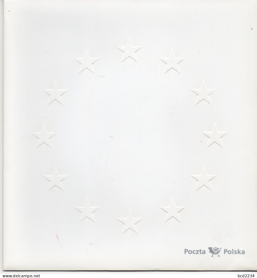 POLAND 2011 POLISH POST OFFICE LIMITED EDITION FOLDER: POLISH PRESIDENCY EU COUNCIL EUROPEAN UNION & STARS ENVELOPE - Storia Postale