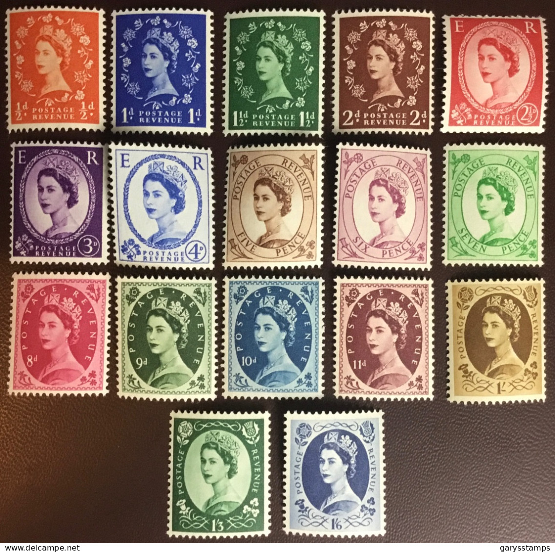 Great Britain 1952 -1954 Definitives Set MNH - Nuevos