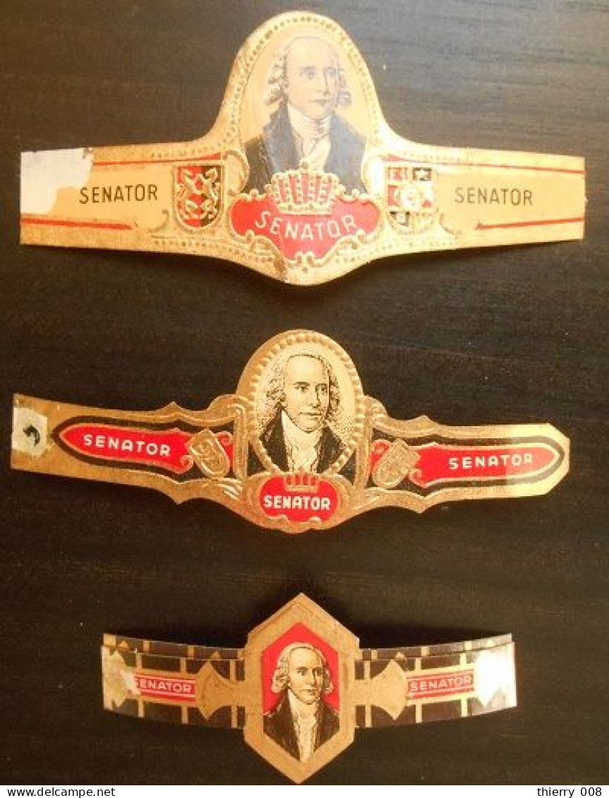 P51 Bague Bagues Cigare Cigares  Senator  3 Pièces - Cigar Bands