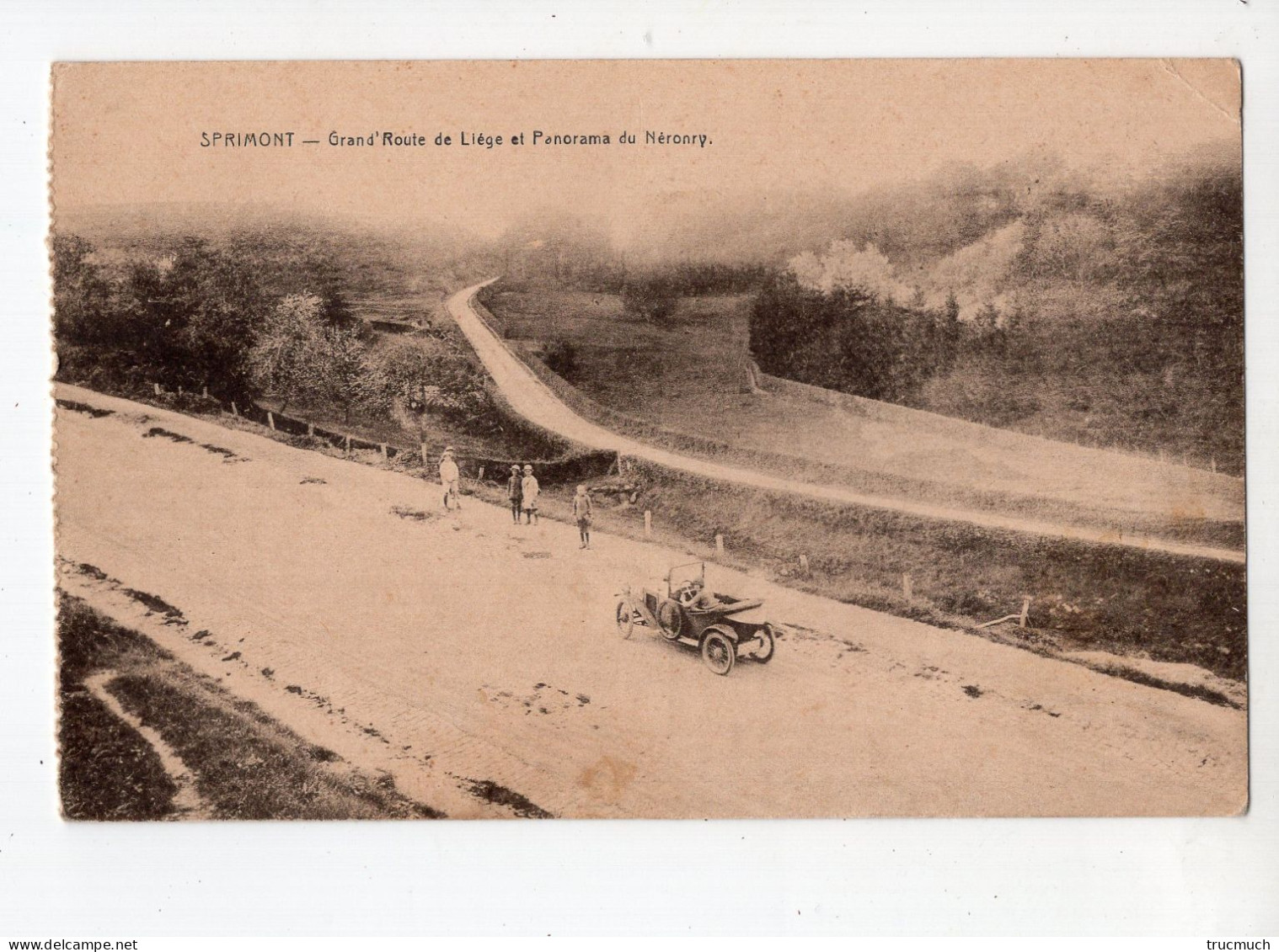 60 - SPRIMONT - Grand'route De Liège Et Panorama Du Néronry - Sprimont