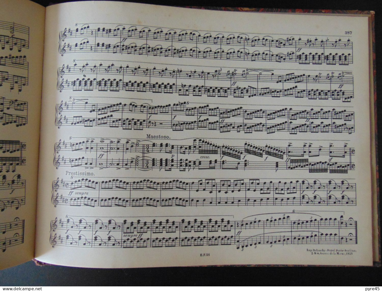 Partition " Beethoven, Symphonies pour piano à 4 mains " 387 pages, 1925