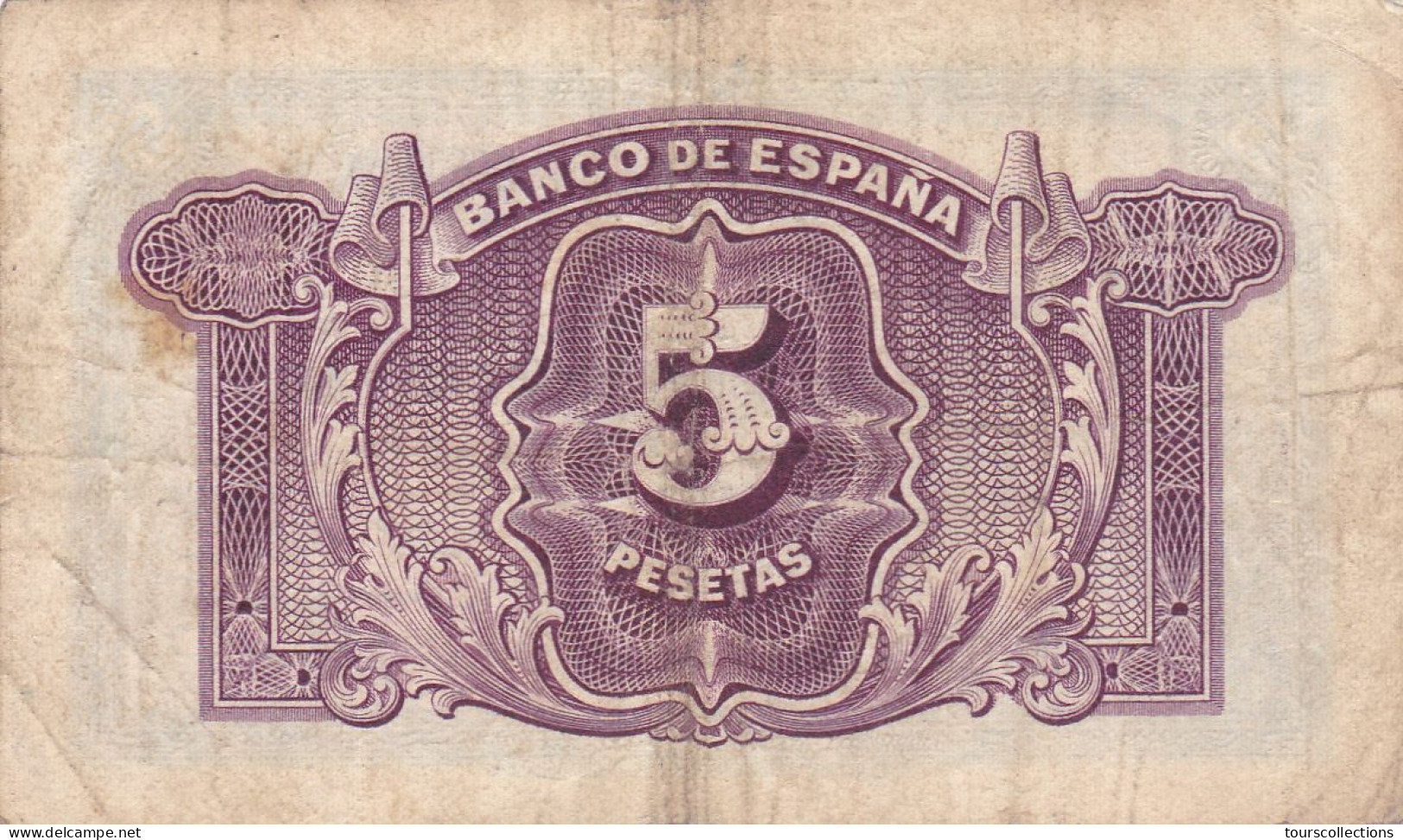 ESPAGNE - 5 PESETAS 1935 - Femme Couronnée Allégorie De La République N° Série C5602108 Série  C - 5 Peseten