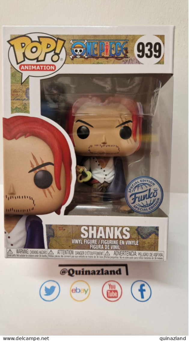 Funko Pop! ONE PIECE POP N° 939 Shanks Special Edition (F9) - Sonstige & Ohne Zuordnung