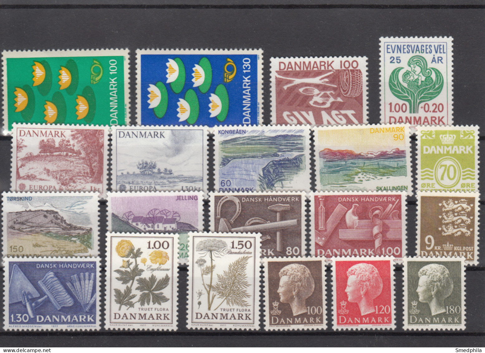 Denmark 1977 - Full Year MNH ** - Ganze Jahrgänge