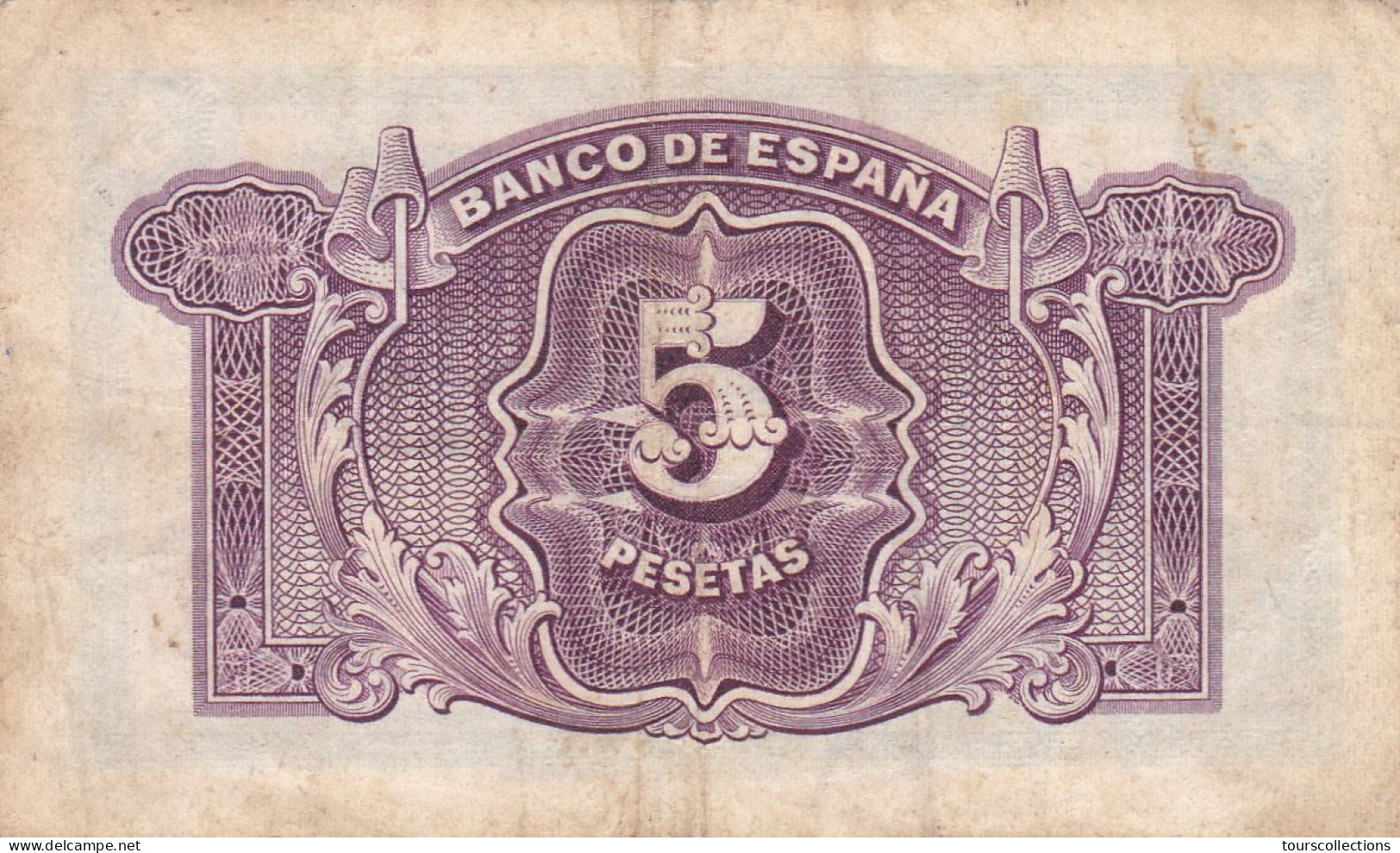 ESPAGNE - 5 PESETAS 1935 - Femme Couronnée Allégorie De La République N° Série D0931469 Série  D - 5 Pesetas