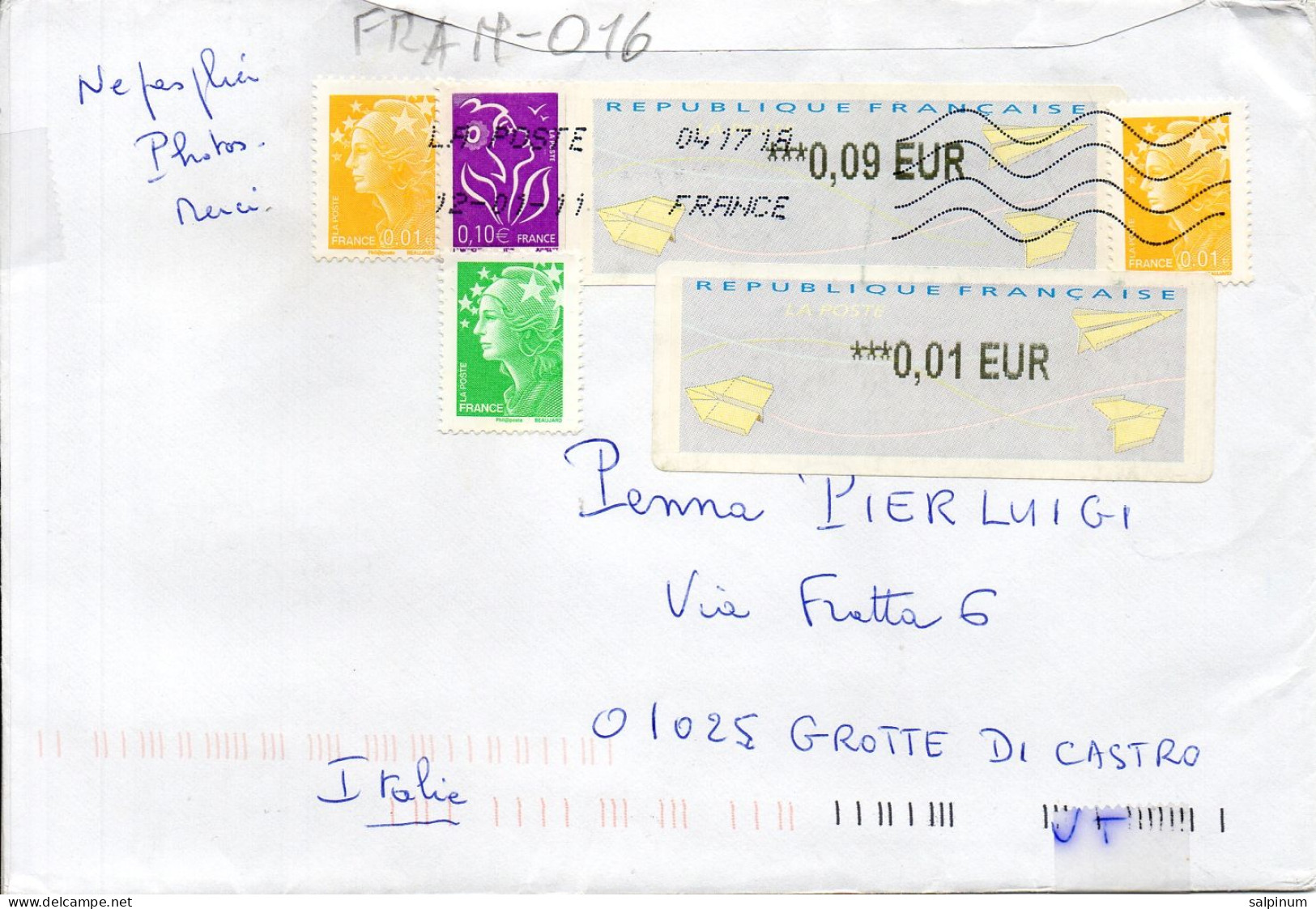 Philatelic Envelope With Stamps Sent From FRANCE To ITALY - Briefe U. Dokumente