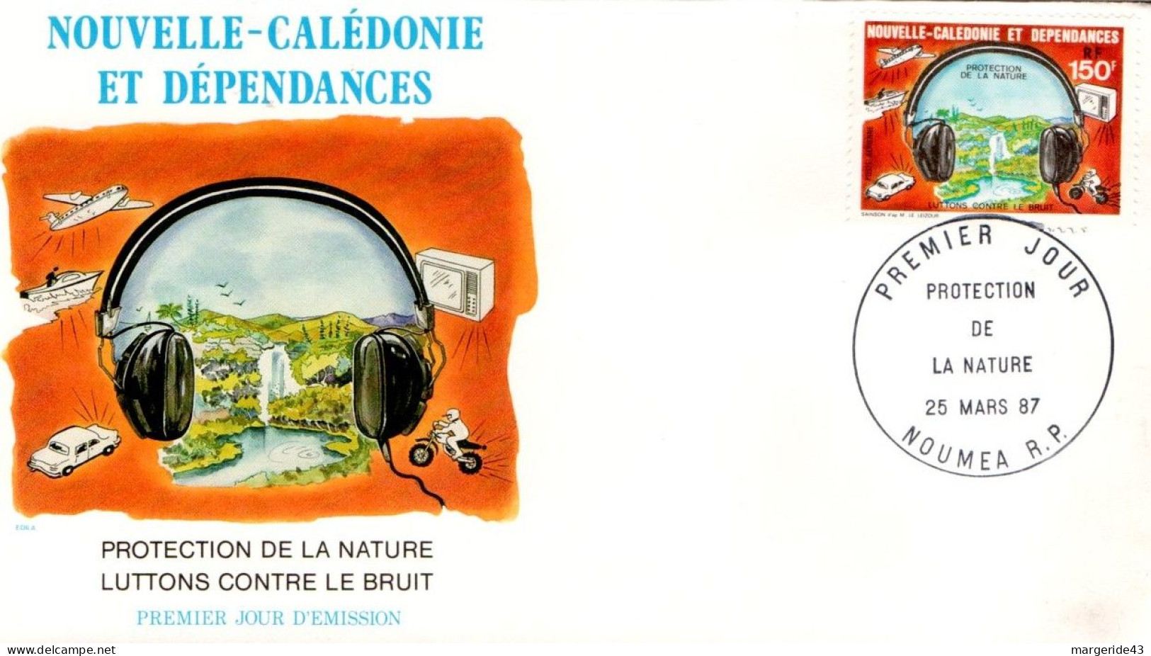 NOUVELLE CALEDONIE FDC 1987 PROTECTION DE LA NATURE - FDC