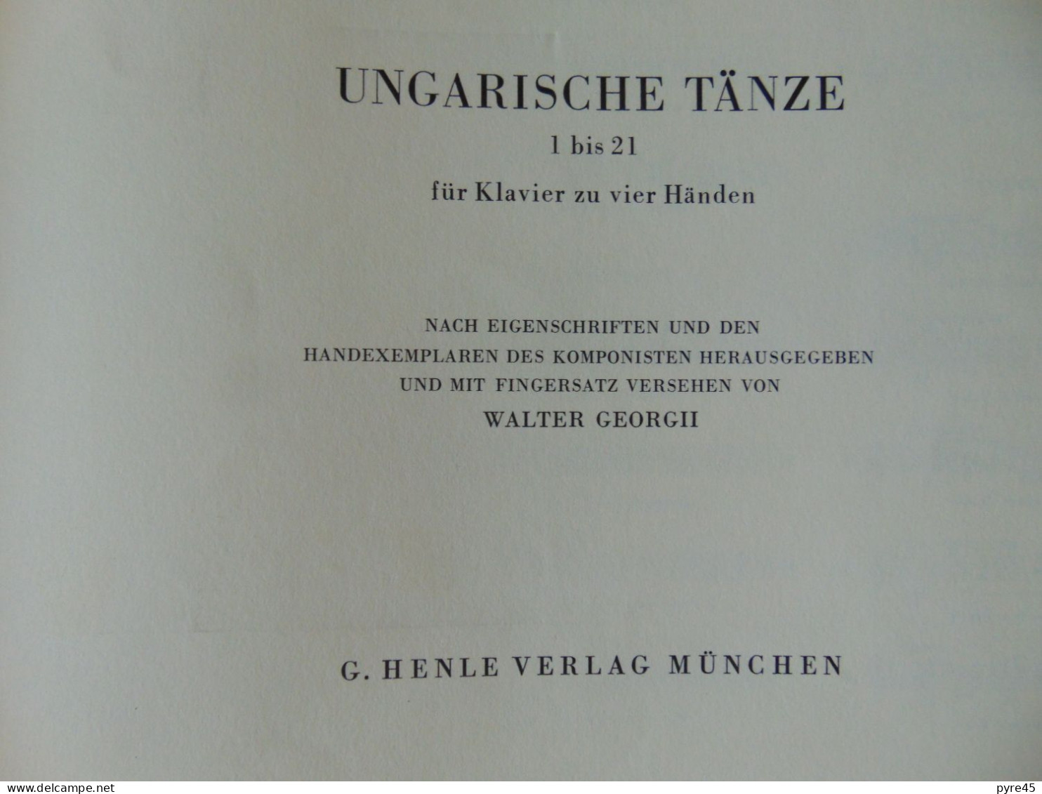 Partition " Brahms, Danses Hongroises " Piano à 4 Mains, 85 Pages, 1984 - Partitions Musicales Anciennes