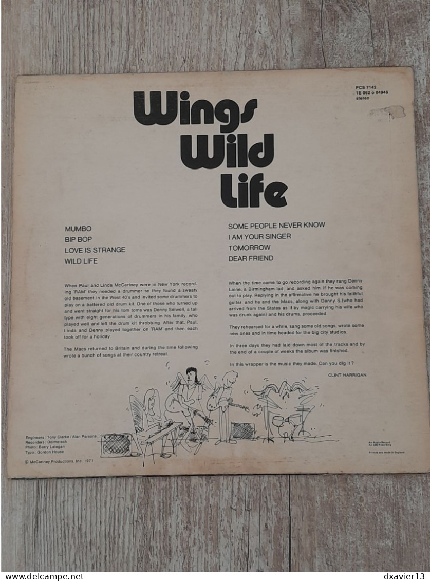 33T - Wings ‎– Wild Life - Rock