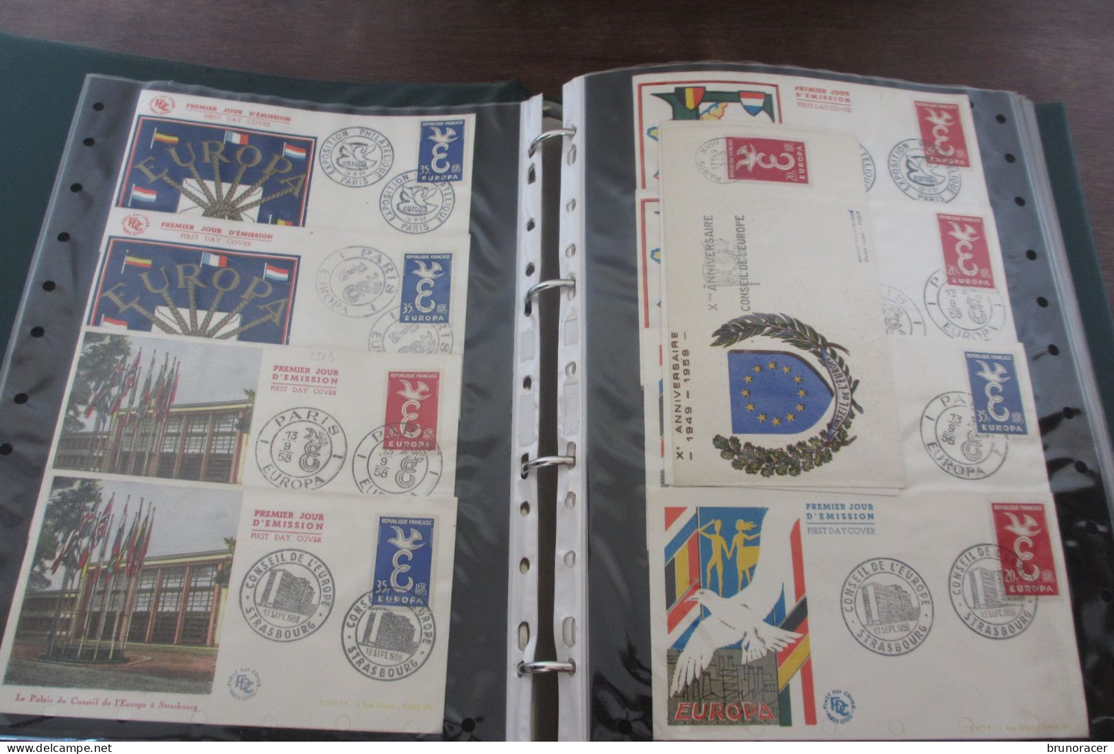 IMPORTANTE COLLECTION EUROPA SURTOUT FRANCE SUR FDC/CARTES MAXIMUM ET DOCUMENTS DANS 2 GROS CLASSEURS VOIR SCANS - Collections