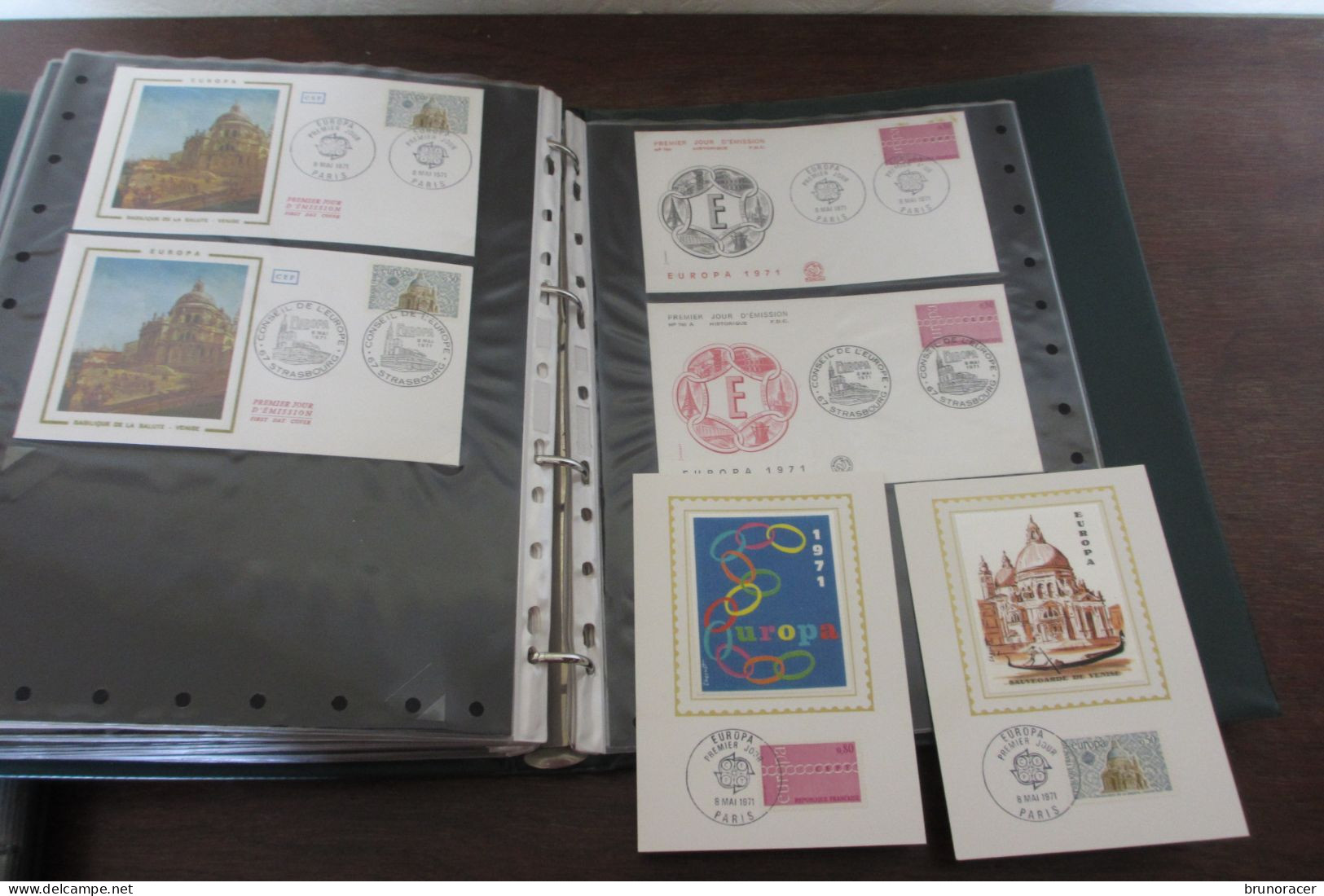 IMPORTANTE COLLECTION EUROPA SURTOUT FRANCE SUR FDC/CARTES MAXIMUM ET DOCUMENTS DANS 2 GROS CLASSEURS VOIR SCANS