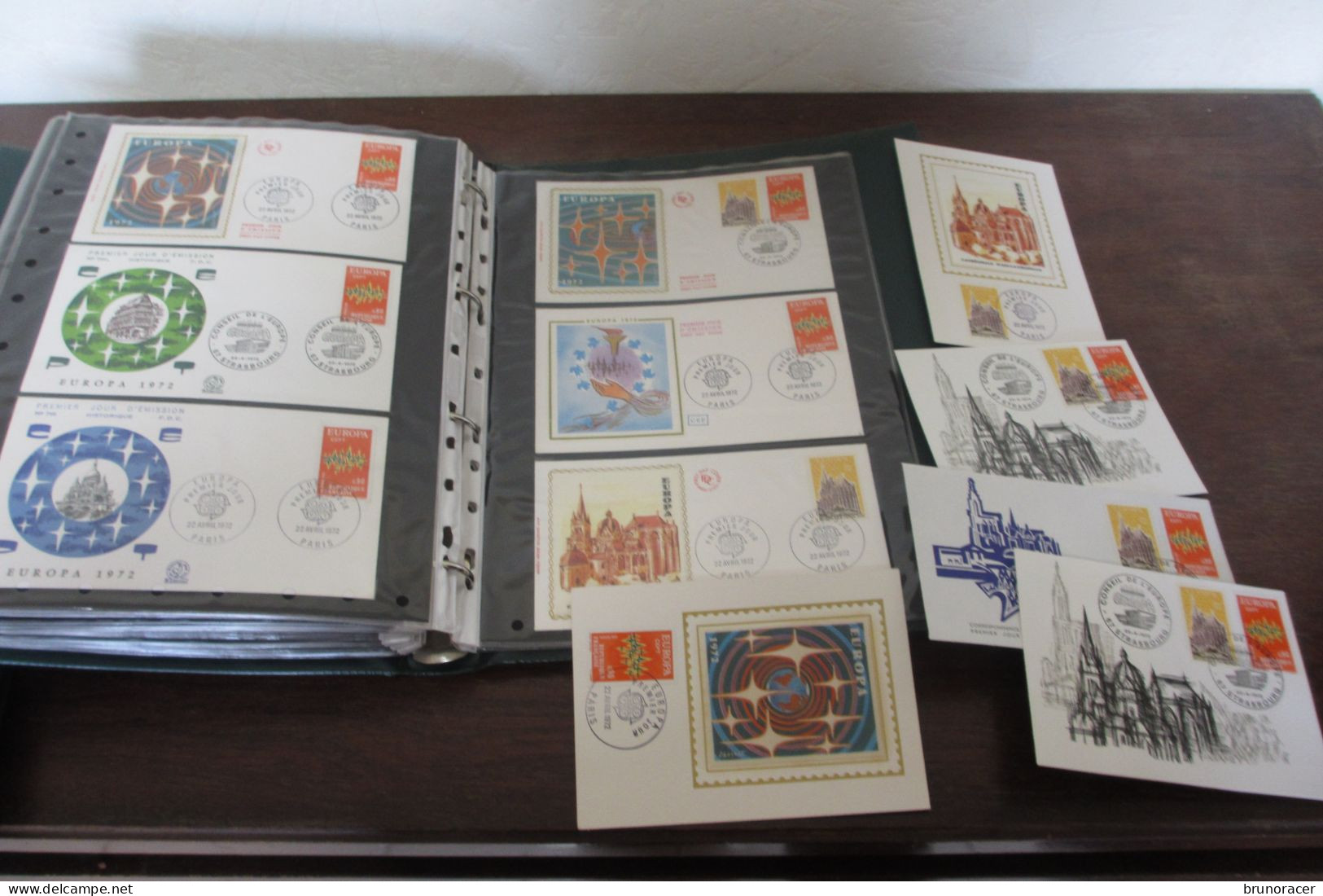 IMPORTANTE COLLECTION EUROPA SURTOUT FRANCE SUR FDC/CARTES MAXIMUM ET DOCUMENTS DANS 2 GROS CLASSEURS VOIR SCANS