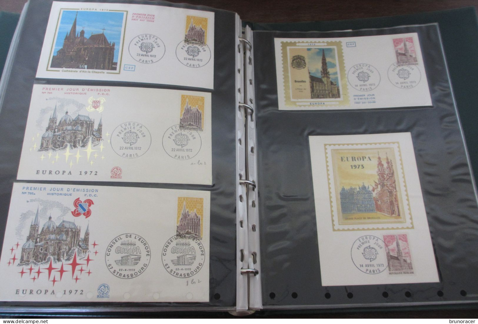 IMPORTANTE COLLECTION EUROPA SURTOUT FRANCE SUR FDC/CARTES MAXIMUM ET DOCUMENTS DANS 2 GROS CLASSEURS VOIR SCANS