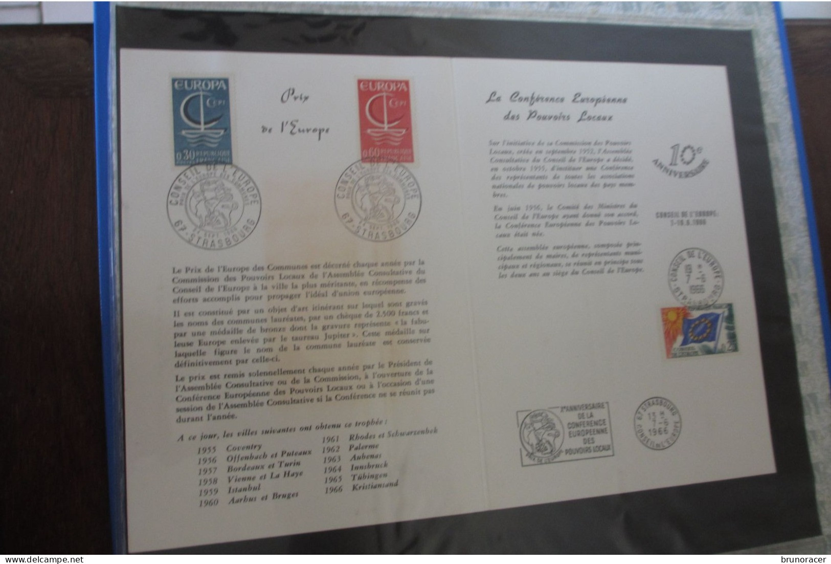 IMPORTANTE COLLECTION EUROPA SURTOUT FRANCE SUR FDC/CARTES MAXIMUM ET DOCUMENTS DANS 2 GROS CLASSEURS VOIR SCANS