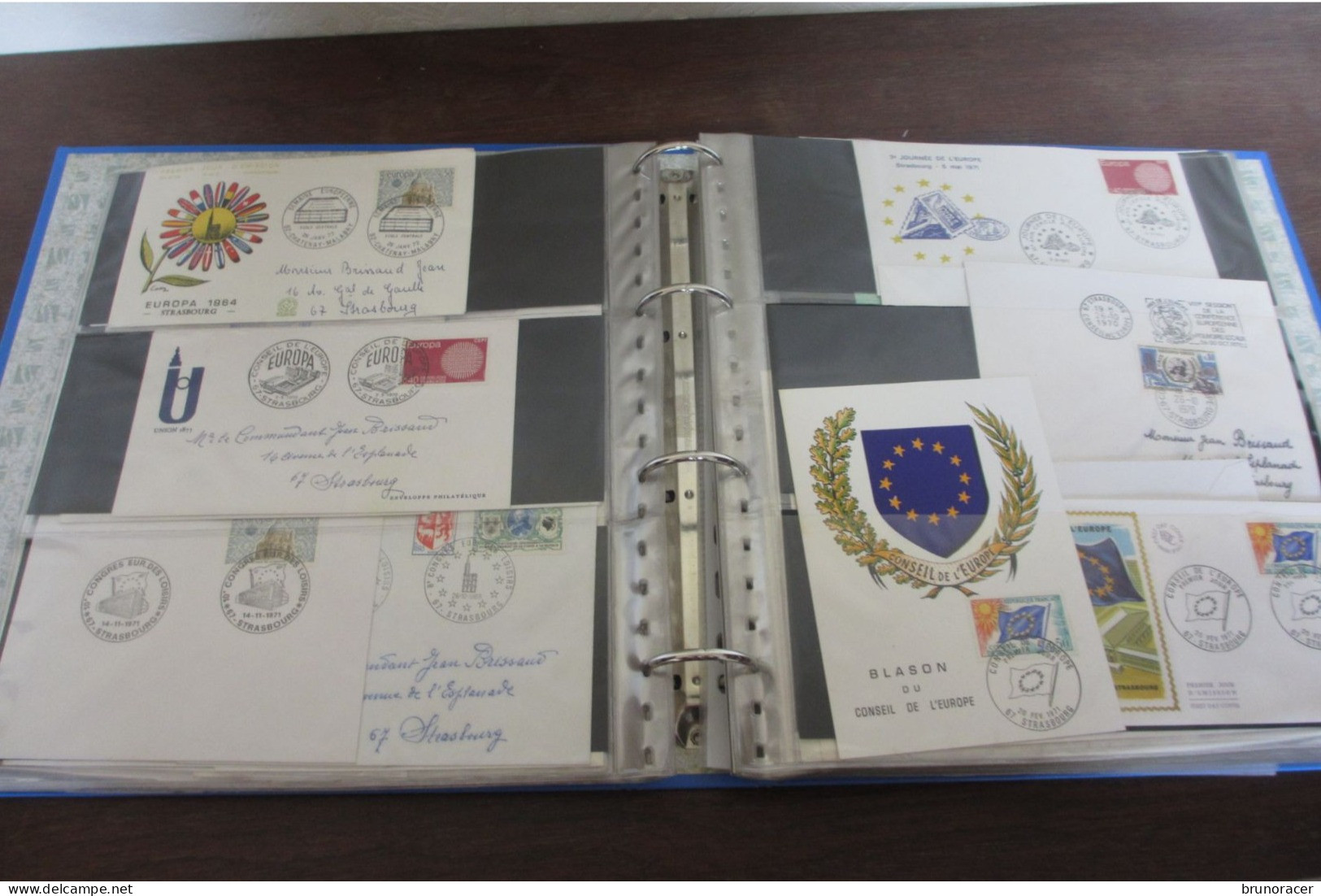 IMPORTANTE COLLECTION EUROPA SURTOUT FRANCE SUR FDC/CARTES MAXIMUM ET DOCUMENTS DANS 2 GROS CLASSEURS VOIR SCANS